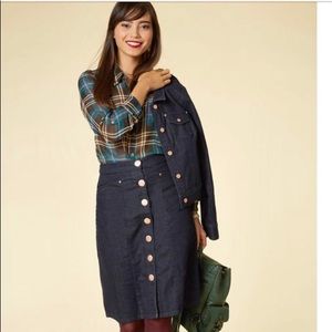 My Neighbor Toronto Chevron Denim Skirt Modcloth